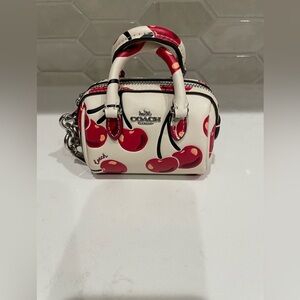 NWOT Coach Cherry Mini Bag Charm